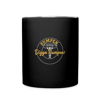 Pumpen, Digga Pumpen! - Gym - Tasse einfarbig - Schwarz - Vorne
