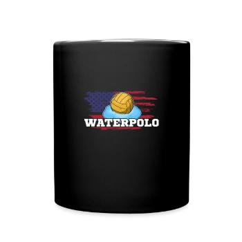 Wassersport Wasserballer Wasserball Team Spruch - Tasse einfarbig - Schwarz - Vorne