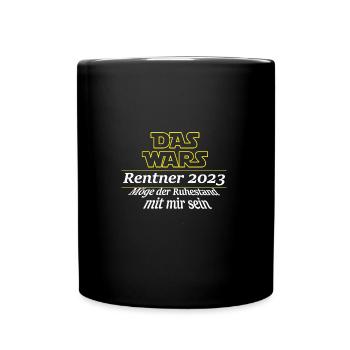 Rentner 2023 - Tasse einfarbig - Schwarz - Vorne