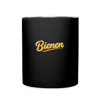 Bienen - Tasse einfarbig - Schwarz - Vorne