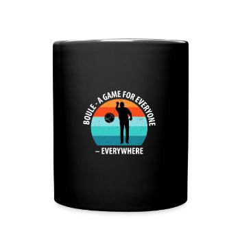 Boule Petanque Boccia Boules - Tasse einfarbig - Schwarz - Vorne