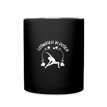 Yoga - Tasse einfarbig - Schwarz - Vorne
