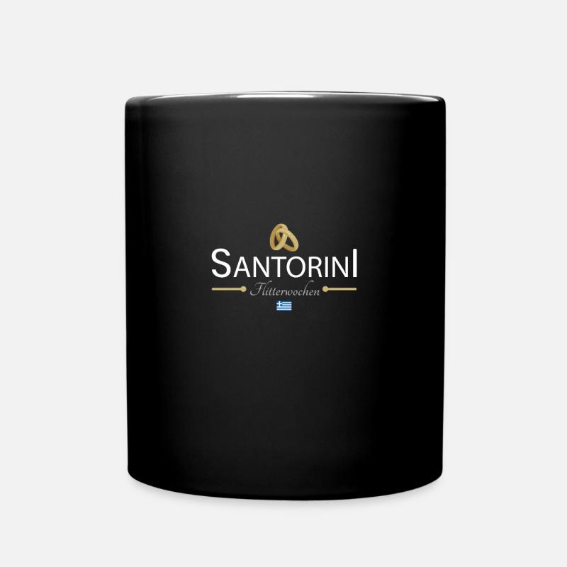 Flitterwochen Santorini - Tasse einfarbig - Schwarz