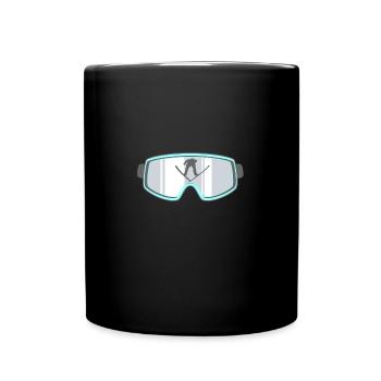 Ski or ski goggles winter - Full Colour Mug - black - Front