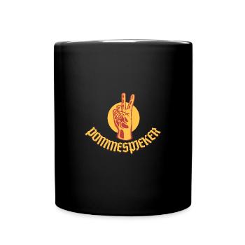 Pommespieker Victory - Tasse einfarbig - Schwarz - Vorne