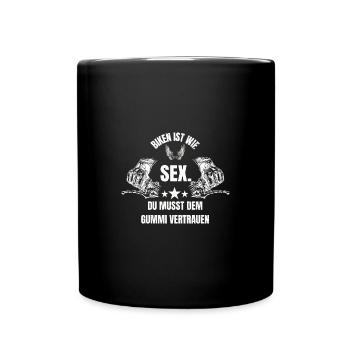 BIKEN IST WIE SEX - Tasse einfarbig - Schwarz - Vorne
