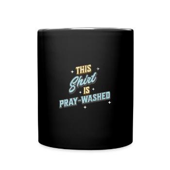 Cette chemise est délavée à la prière drôle - Mug uni - noir - Devant