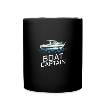 BOATING: Boat Captain - Full Colour Mug - black - Front