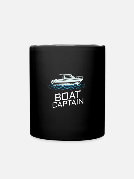 BOATING: Boat Captain - Full Colour Mug - black