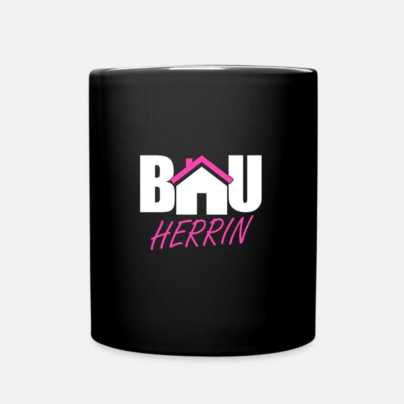 Bauherrin Haus - Tasse einfarbig - Schwarz