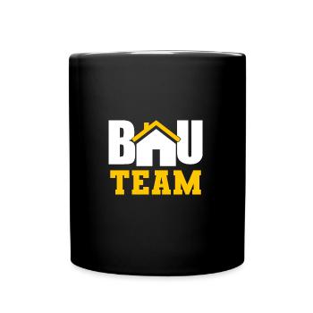Bau Team Baustelle Bauarbeiter Hausbau - Tasse einfarbig - Schwarz - Vorne