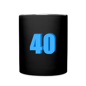 40 Nombre - Mug uni - noir - Devant