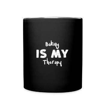 Baking Is My Therapy - Baking - Full Colour Mug - black - Front