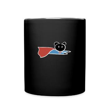 retten Held fliegen retter symbol bär - Tasse einfarbig - Schwarz - Vorne