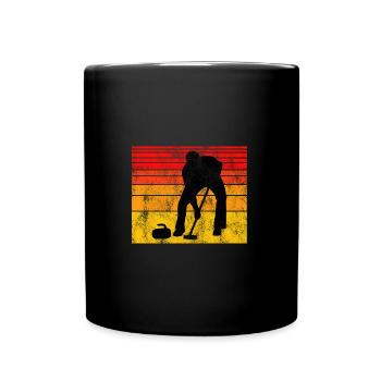 Curling sur glace Curling Retro Cadeau - Mug uni - noir - Devant