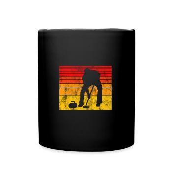 Curling sur glace Curling Retro Cadeau - Mug uni - noir - Devant