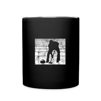 Curling sur glace Curling Retro Cadeau - Mug uni - noir - Devant