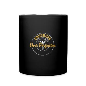 Progress Over Perfection - Gym - Full Colour Mug - black - Front