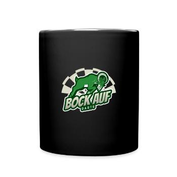 Bock auf Darts - Tasse einfarbig - Schwarz - Vorne