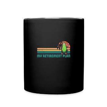 Pickelball Gurke Pickle Schläger Lustig - Tasse einfarbig - Schwarz - Vorne