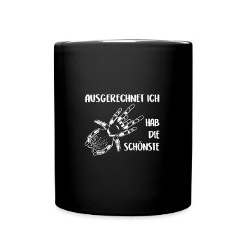 Ich habe die schönste Vogelspinne - Spinnenfreund - Tasse einfarbig - Schwarz - Vorne