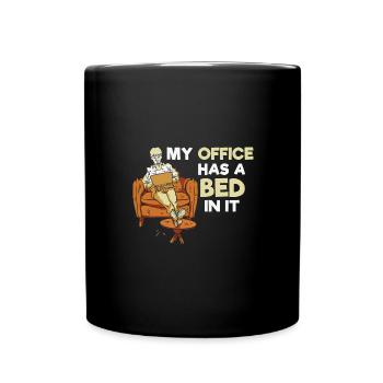 Mon bureau a un lit dedans - Home Office Humour - Mug uni - noir - Devant