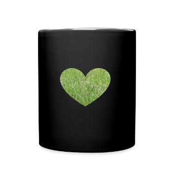 Grass heart - Full Colour Mug - black - Front