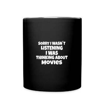 REGARDER UN FILM: penser au cinéma - Mug uni - noir - Devant