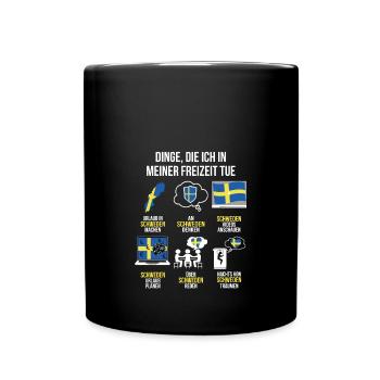 Schweden Spruch | Lustiger Freizeit Spruch Sweden - Tasse einfarbig - Schwarz - Vorne