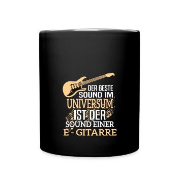 E-Gitarre Gitarristen Spruch für Bassisten - Tasse einfarbig - Schwarz - Vorne
