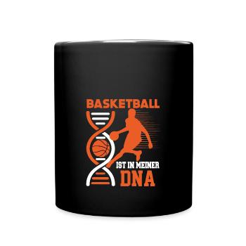Basketball Dunking Spieler Korbleger Spruch - Tasse einfarbig - Schwarz - Vorne