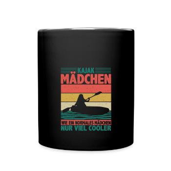 Kanu Kajak Kajak Mädchen cooler als andere - Tasse einfarbig - Schwarz - Vorne