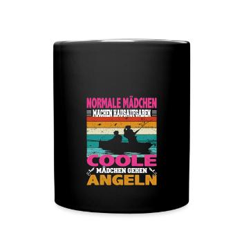 Normale Mädchen machen Hausaufgaben coole Mädchen - Tasse einfarbig - Schwarz - Vorne