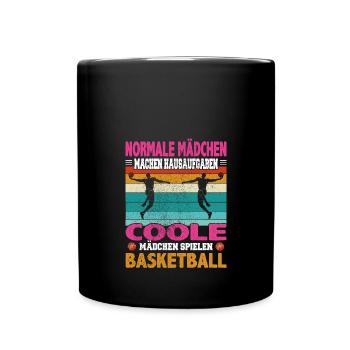 Basketball Dunking Spieler Korbleger Spruch - Tasse einfarbig - Schwarz - Vorne
