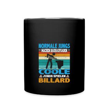 Snooker und Pool Billard Spruch für Billardspieler - Tasse einfarbig - Schwarz - Vorne