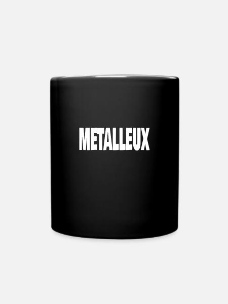 metalleux - Mug uni - noir