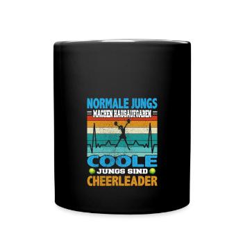Normale Jungs Hausaufgaben coole sind Cheerleader - Tasse einfarbig - Schwarz - Vorne