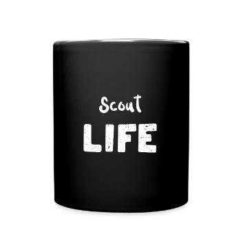 Vie scoute - Camping - Mug uni - noir - Devant