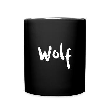 Loup - Chiens - Mug uni - noir - Devant