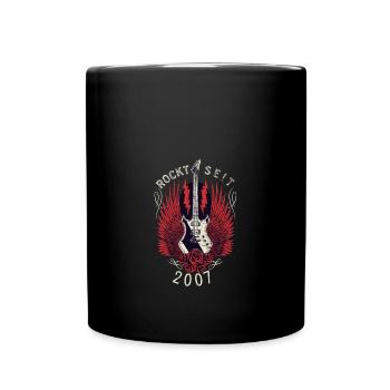 Geburtstag 16. Geburtstag Frau Mann 2007 Rockt - Tasse einfarbig - Schwarz - Vorne
