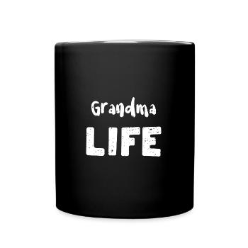 Grand-mère Life - Softball - Mug uni - noir - Devant