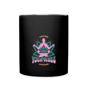 Inspirez Exhale Yoga Vibes en disant - Mug uni - noir - Devant