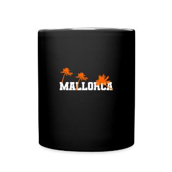 Palmiers de Majorque - Mug uni - noir - Devant
