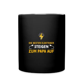 Die Besten Elektriker Steigen Zu... - Tasse einfarbig - Schwarz - Vorne