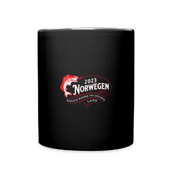Norwegen 2023 Angelgruppe Norway Angelteam Angel - Tasse einfarbig - Schwarz - Vorne
