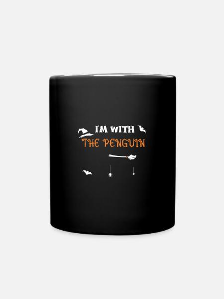 I'm With The Penguin - Halloween - Tasse einfarbig - Schwarz