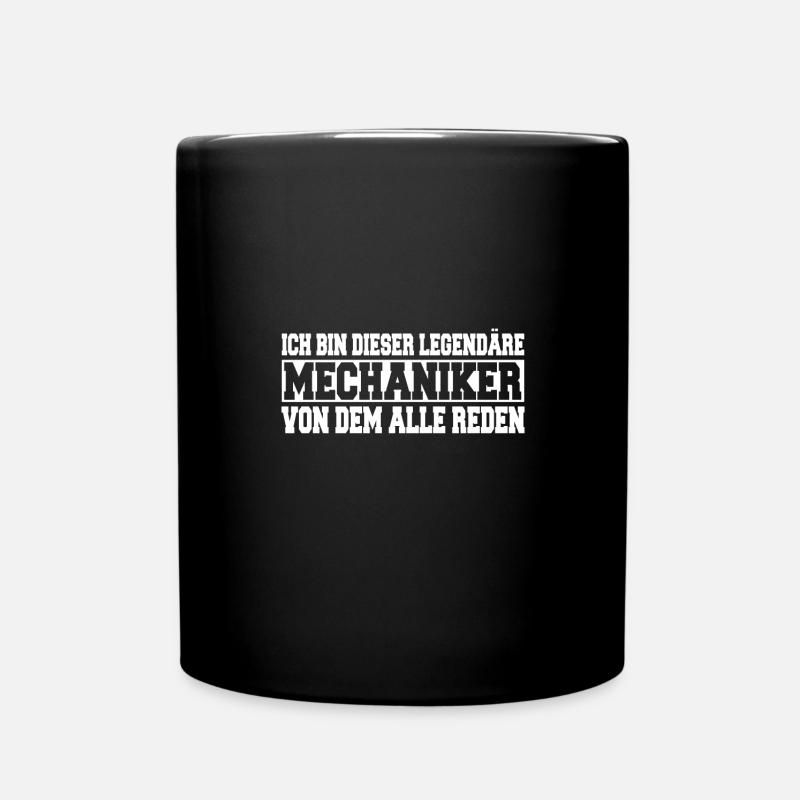 Herren Bin dieser legendäre Mechaniker Spruch - Tasse einfarbig - Schwarz
