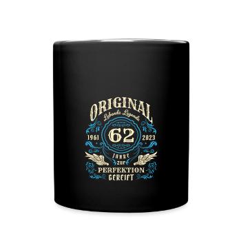 Original Lebende Legenden wurden 1961 geboren 62. - Tasse einfarbig - Schwarz - Vorne