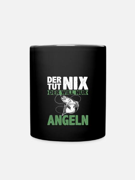 Herren Der tut nix der will nur angeln | Angler - Tasse einfarbig - Schwarz