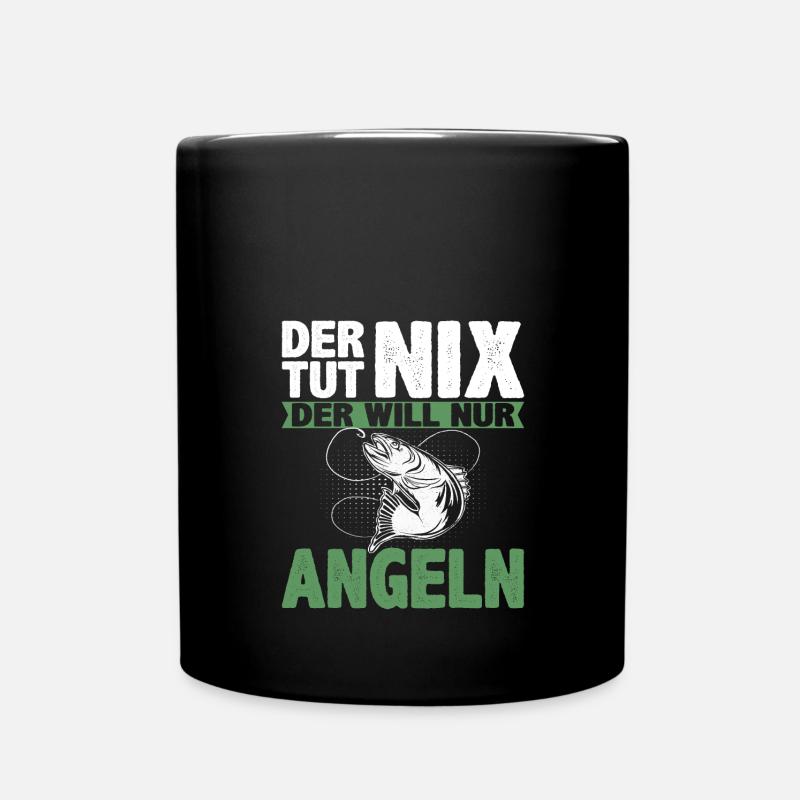 Herren Der tut nix der will nur angeln | Angler - Tasse einfarbig - Schwarz